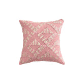 PINK COTTON MODERN EMBROIDERY CUSHION COVER