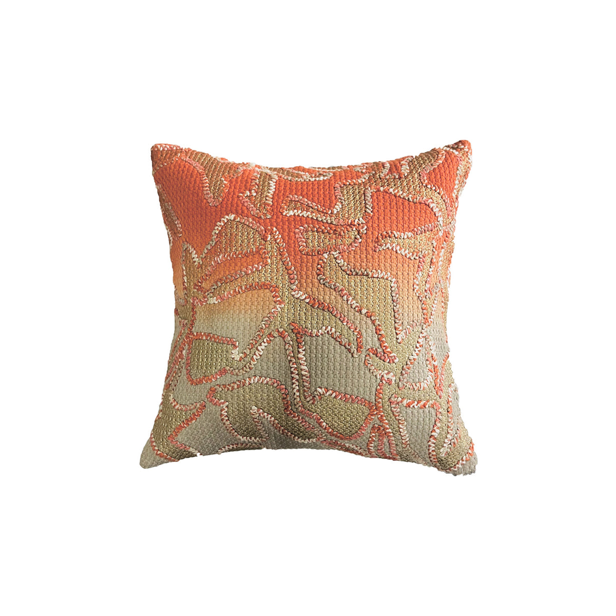 RUST FOIL EMBROIDERY CUSHION COVER