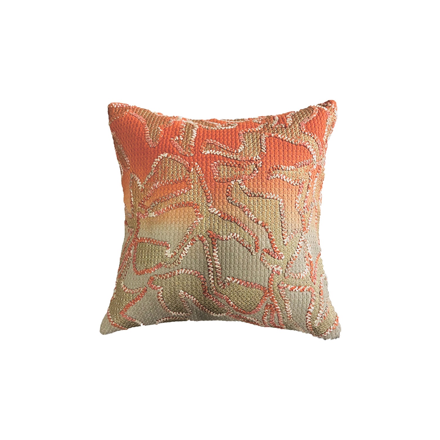 RUST FOIL EMBROIDERY CUSHION COVER