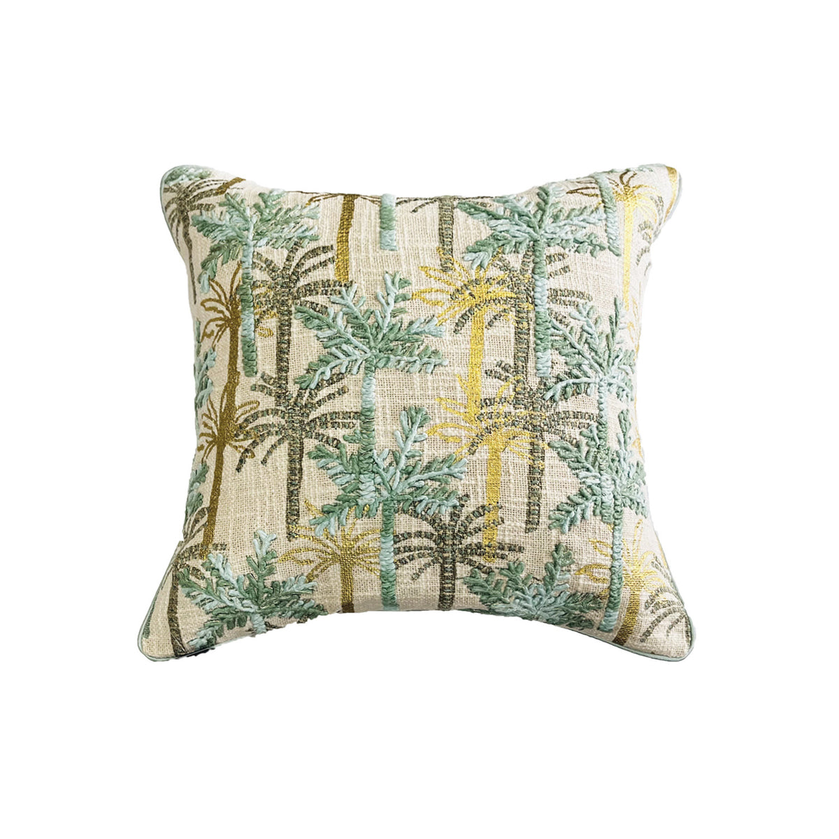AMTR GREEN EMBROIDERY CUSHION COVER