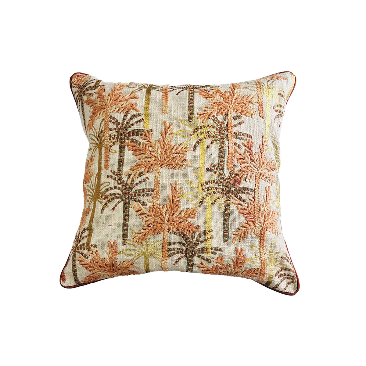 AMTR CORAL EMBROIDERY CUSHION COVER