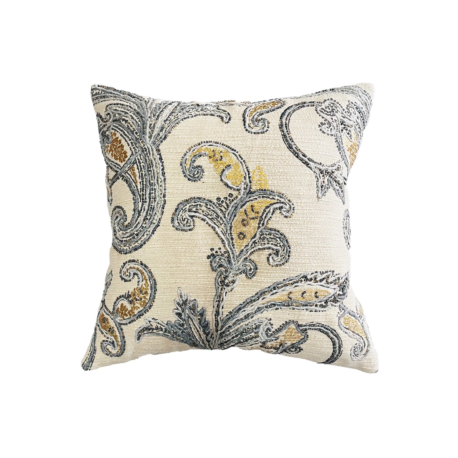 AMN GREY EMBROIDERY CUSHION COVER