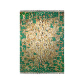 HANDKNOTTED WOOLEN BROWN GREEN TRADITIONAL CARPET