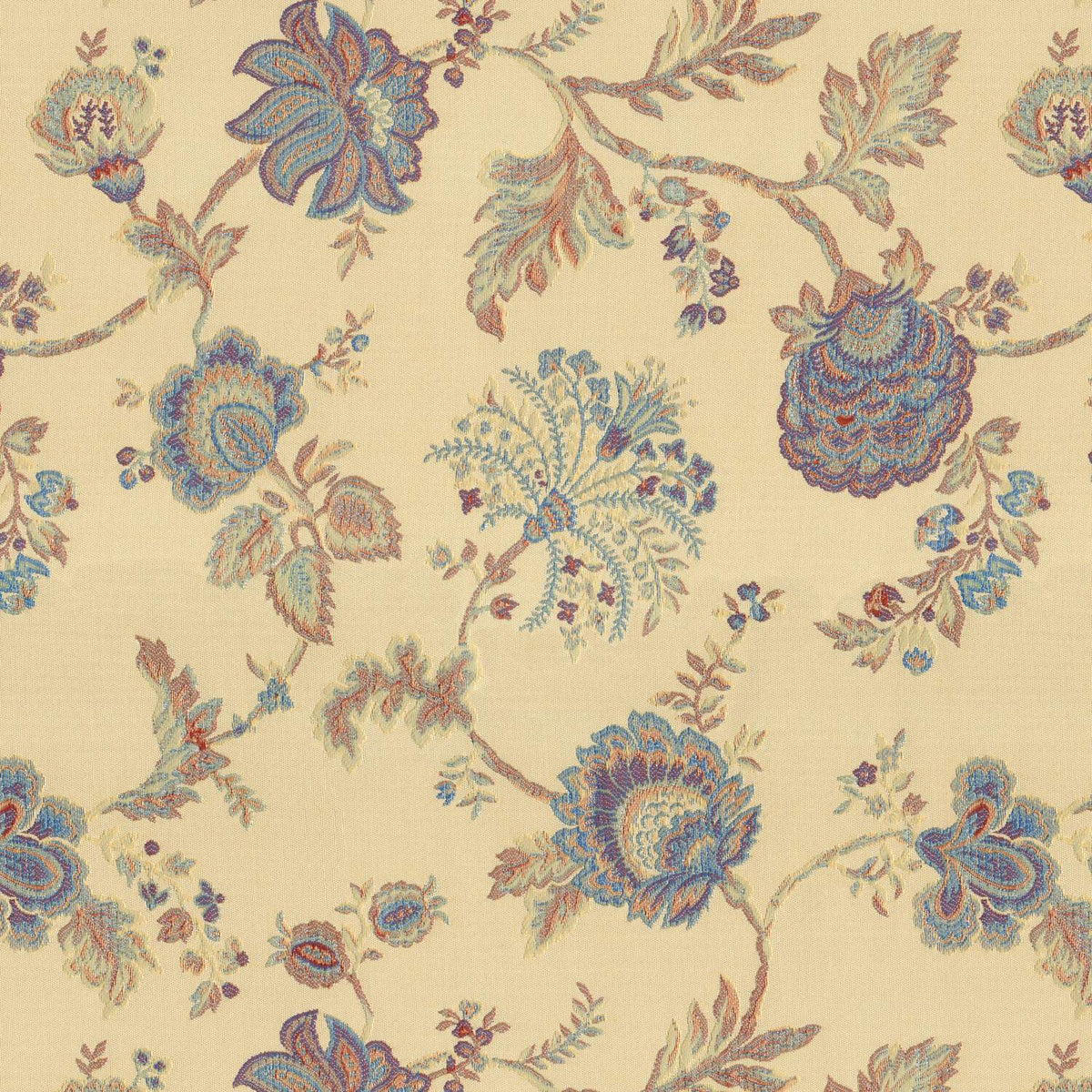 SOOMIN YELLOW MAROON FLORAL SOFA FABRIC