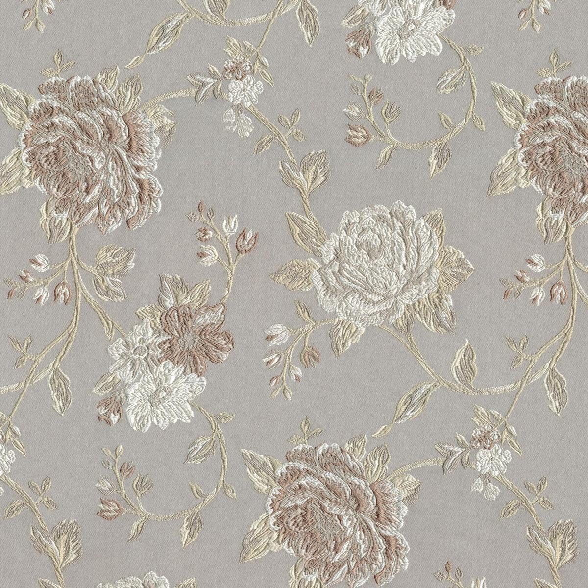 RADIANT GRAY FLORAL SOFA FABRIC