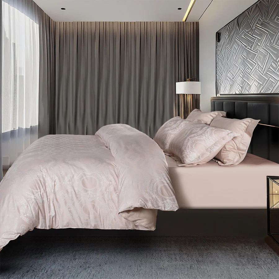 MODAL JACQUARD 600TC ROSE MIRROR DOUBLE BEDSHEET