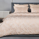 MODAL JACQUARD 600TC GOLD FLORAL DOUBLE BEDSHEET