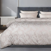 MODAL JACQUARD 600TC SILVER FLORAL DOUBLE BEDSHEET