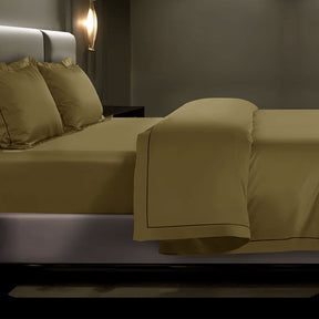 EGYPTION OLIVE PLAIN DOUBLE BEDSHEET