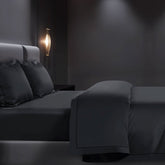 EGYPTION DARK GREY PLAIN DOUBLE BEDSHEET