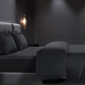 EGYPTION DARK GREY PLAIN DOUBLE BEDSHEET
