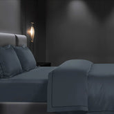 EGYPTION DARK SLATE PLAIN DOUBLE BEDSHEET