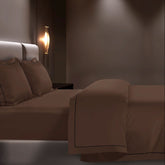 EGYPTION CHOCO PLAIN DOUBLE BEDSHEET