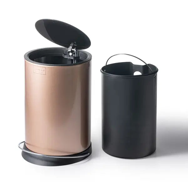 CHAMPAGNE ROUND DUSTBIN 6LTR