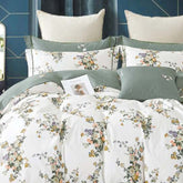 FOUR SEASONS XL WHITE FLORAL DOUBLE BEDSHEET