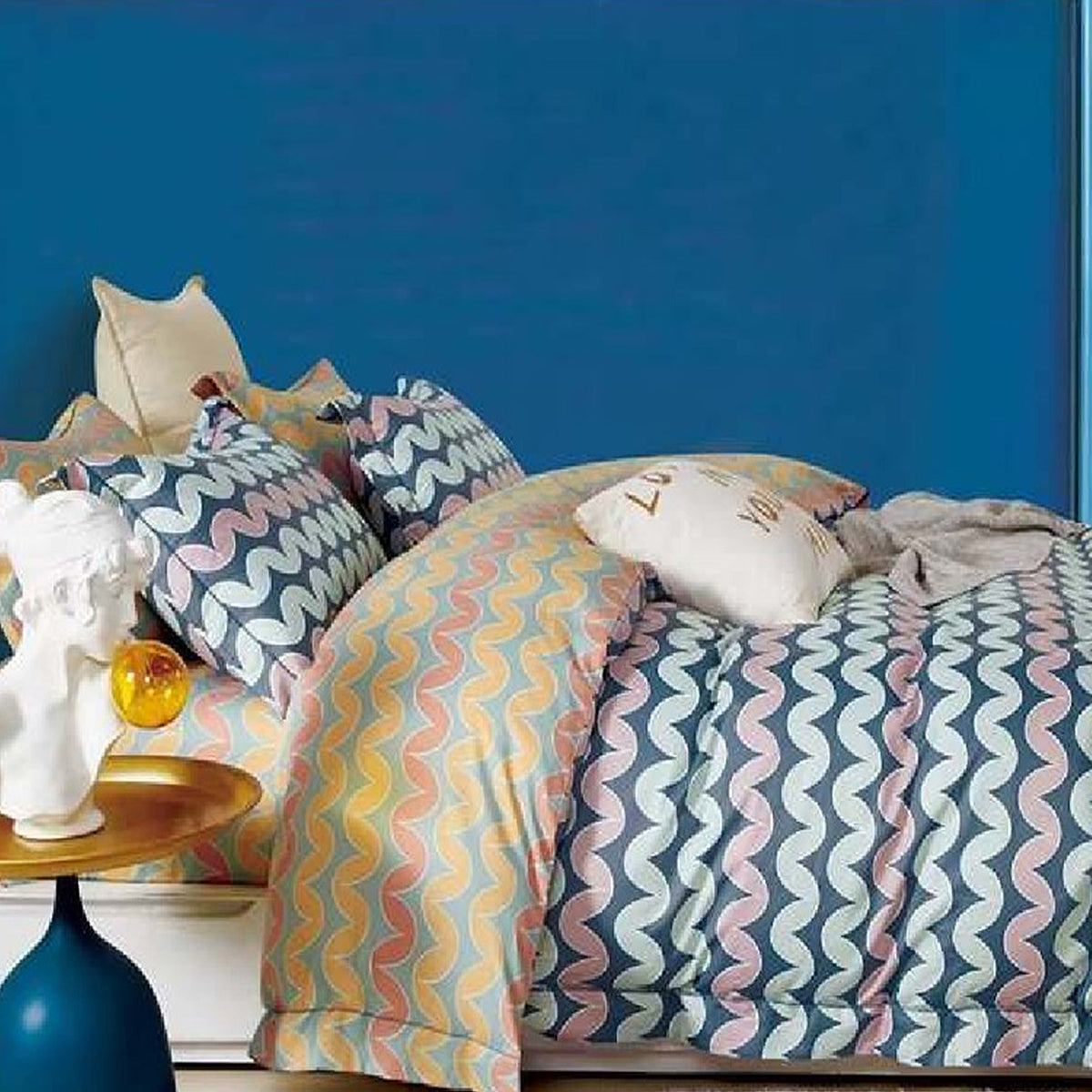 FOUR SEASONS XL PINK STRIPED DOUBLE BEDSHEET