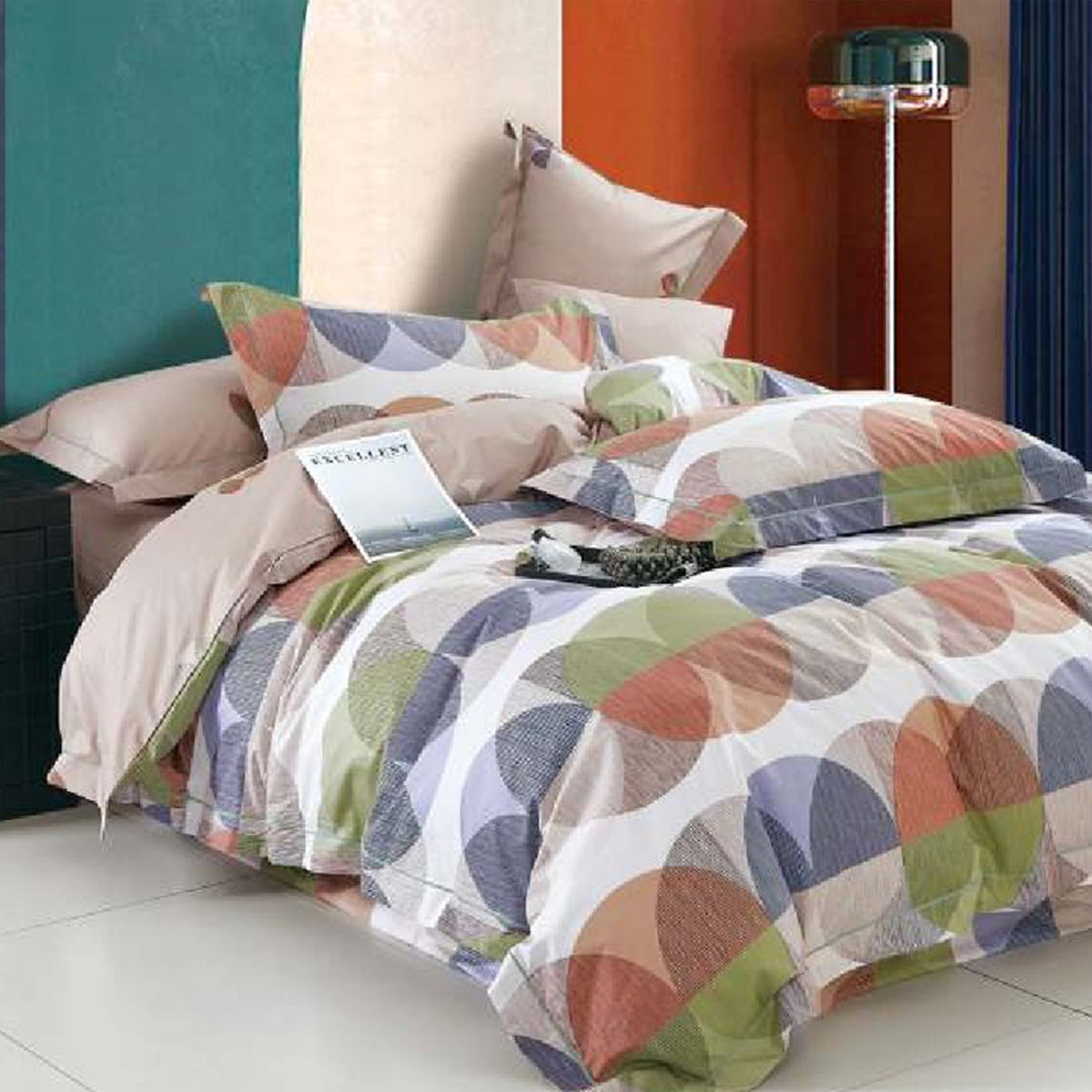 FOUR SEASONS XL MULTICOLOUR DOTS DOUBLE BEDSHEET