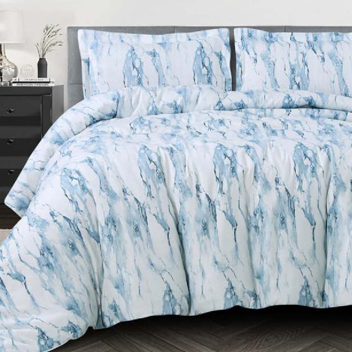 FOUR SEASONS XL SKYBLUE MODERN DOUBLE BEDSHEET