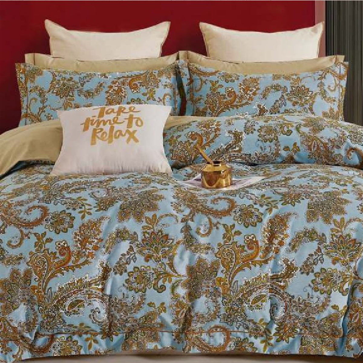 FOUR SEASONS XL GREEN MODERN DOUBLE BEDSHEET