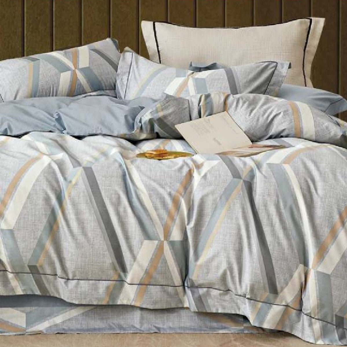 FOUR SEASONS XL GRAY MODERN DOUBLE BEDSHEET