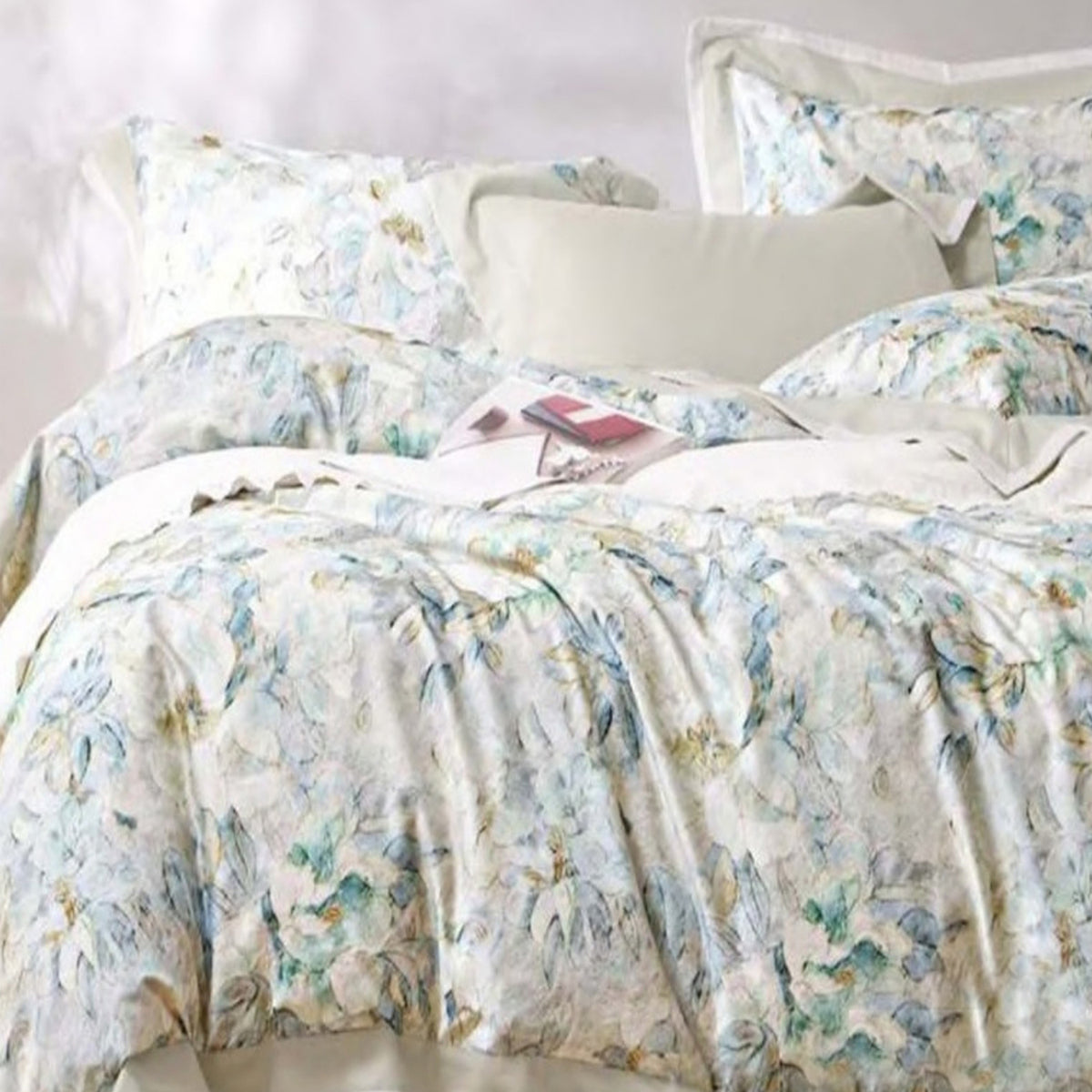 FOUR SEASONS XL WHITE FLORAL DOUBLE BEDSHEET