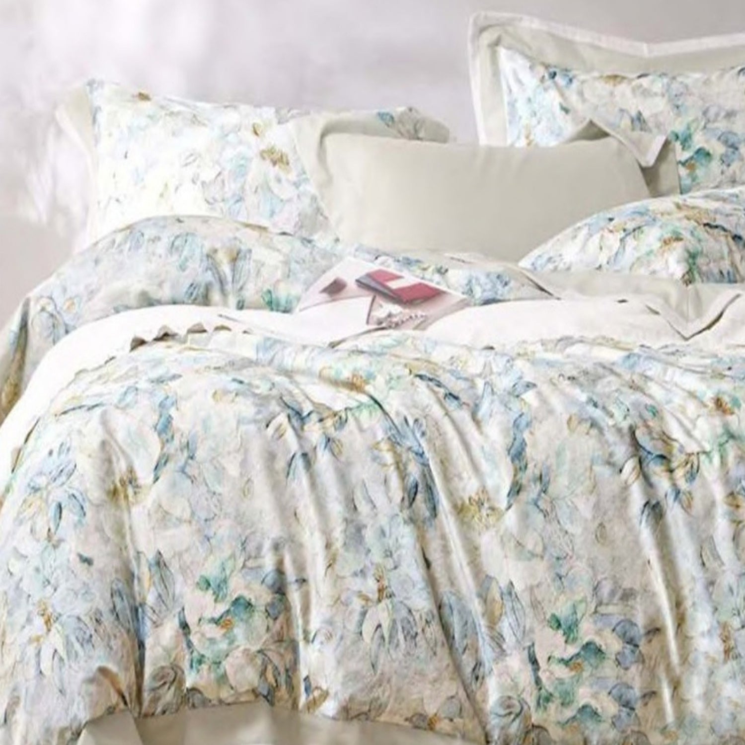 FOUR SEASONS XL WHITE FLORAL DOUBLE BEDSHEET