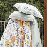 FOUR SEASONS XL WHITE MULTICOLOUR FLORAL DOUBLE BEDSHEET