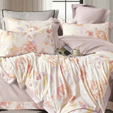 FOUR SEASONS XL BABY PINK FLORAL DOUBLE BEDSHEET