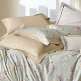 FOUR SEASONS XL LIGHT GREEN FLORAL DOUBLE BEDSHEET