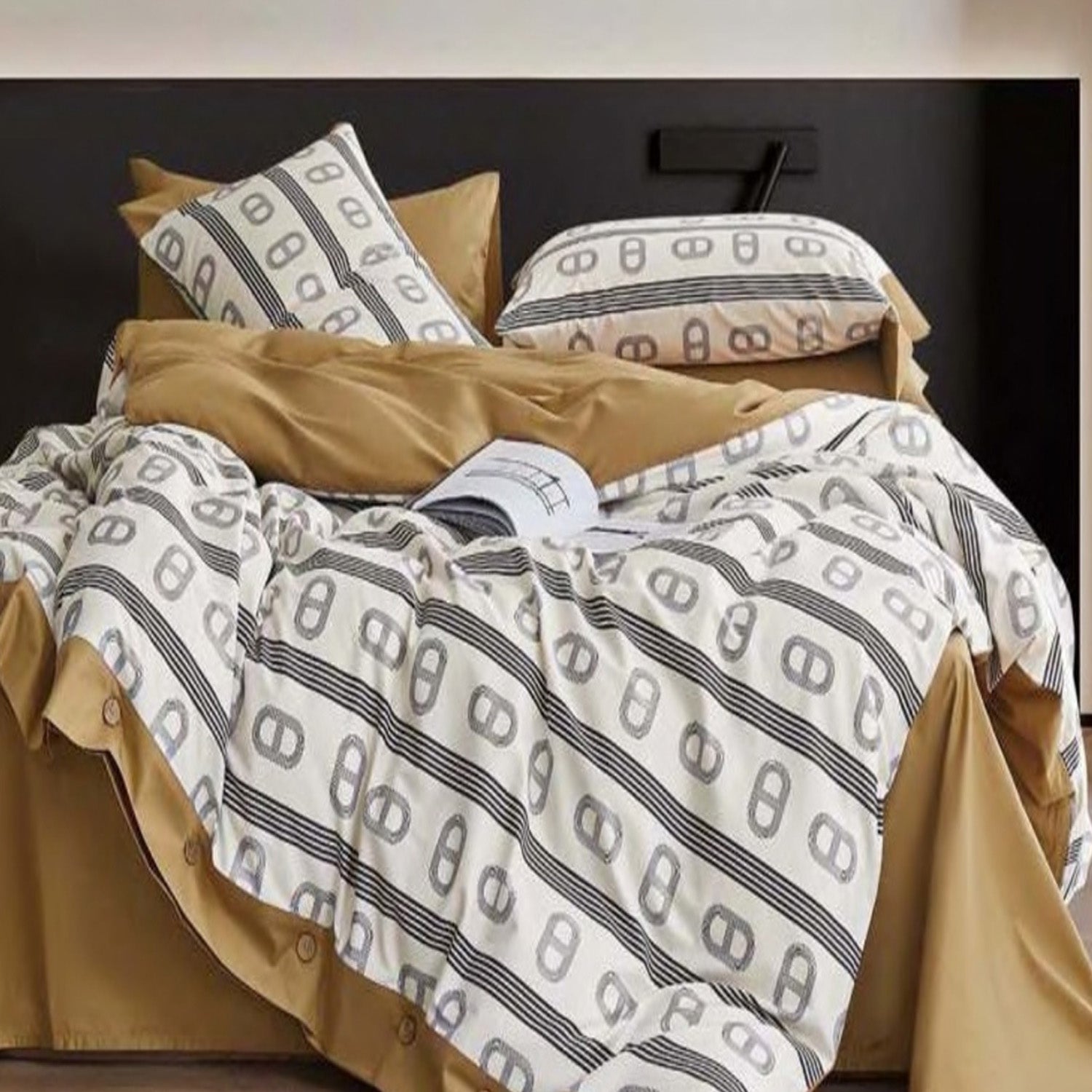 FOUR SEASONS XL WHITE MODERN DOUBLE BEDSHEET