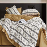 FOUR SEASONS XL WHITE MODERN DOUBLE BEDSHEET