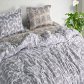 FOUR SEASONS XL GREY MODERN DOUBLE BEDSHEET