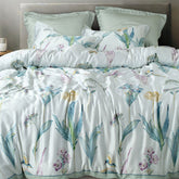 TENCEL WHITE FLORAL DOUBLE BEDSHEET