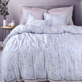 TENCEL PURPLE FLORAL DOUBLE BEDSHEET