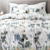 TENCEL WHITE DRAWING FLORAL DOUBLE BEDSHEET