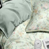 TENCEL LIGHT GREEN FLORAL DOUBLE BEDSHEET