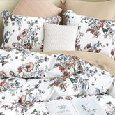 TENCEL WHITE FLORAL DOUBLE BEDSHEET