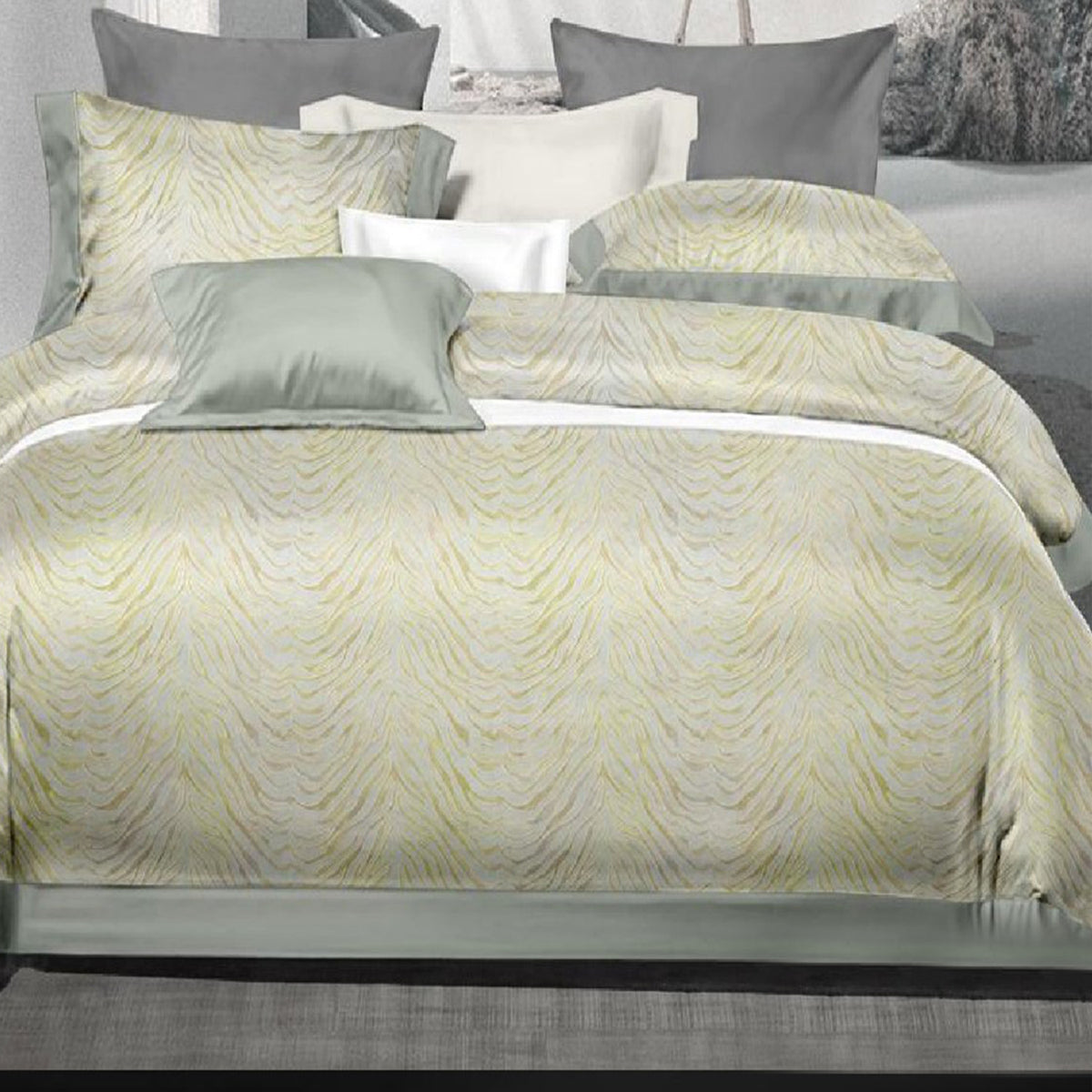 TENCEL GREEN MODERN DOUBLE BEDSHEET