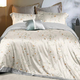 TENCEL CREAM FLORAL DOUBLE BEDSHEET
