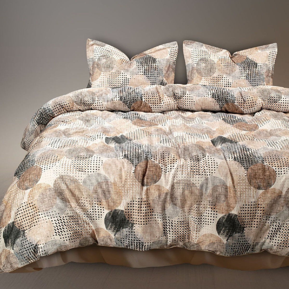 GLOBAL LIVING SG BEIGE MODERN DOUBLE BEDSHEET