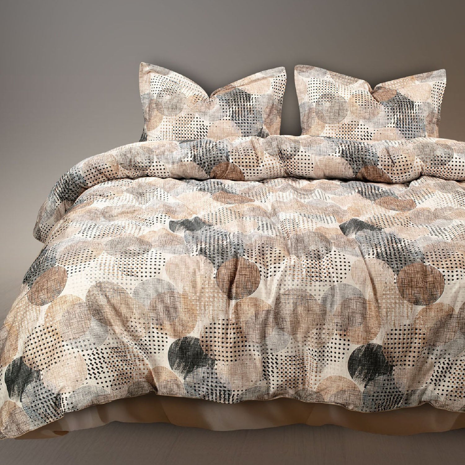 GLOBAL LIVING SG BEIGE MODERN DOUBLE BEDSHEET
