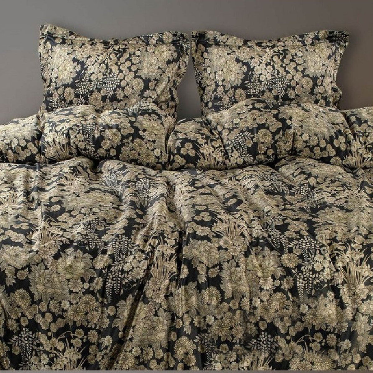 GLOBAL LIVING SG COFFEE FLORAL DOUBLE BEDSHEET