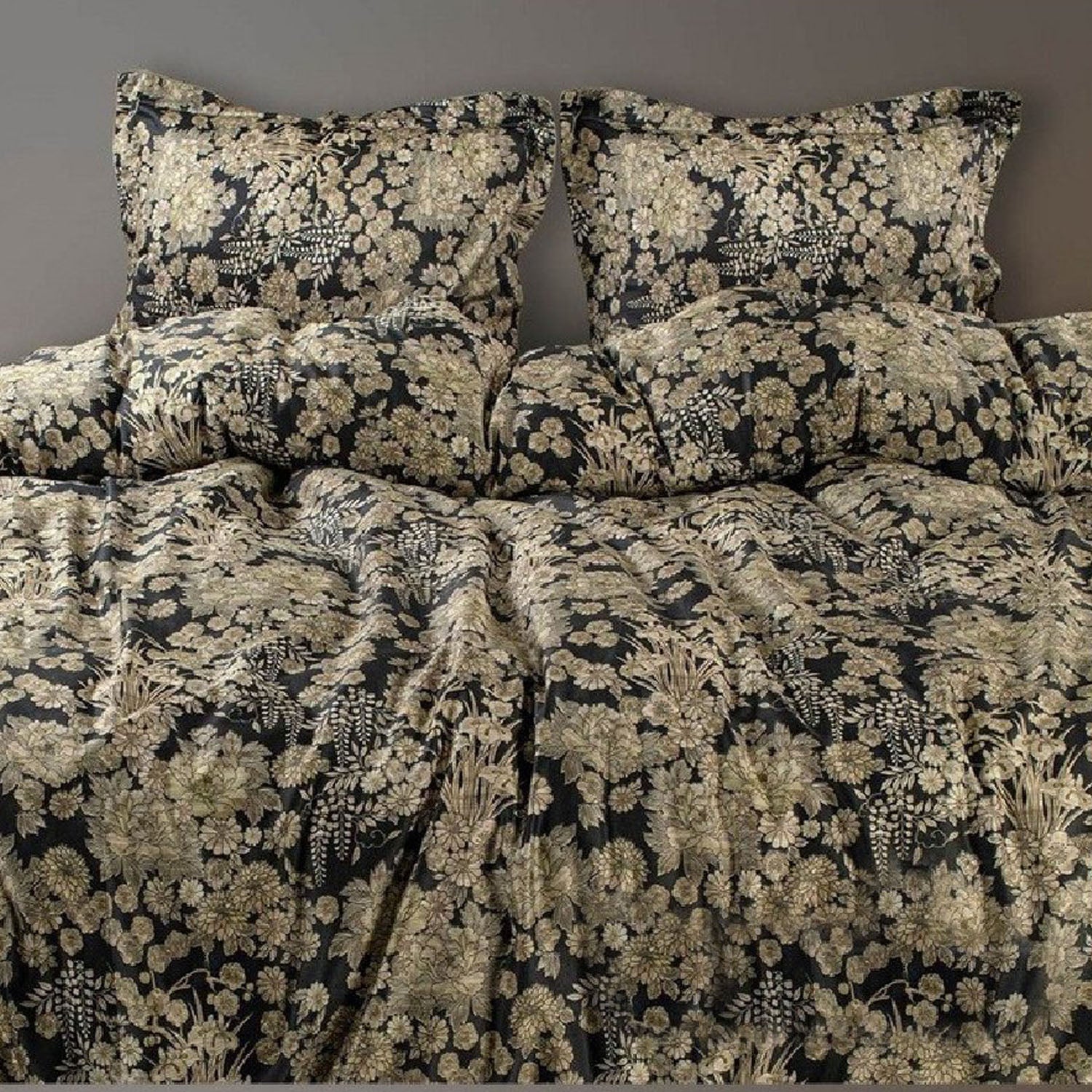 GLOBAL LIVING SG COFFEE FLORAL DOUBLE BEDSHEET