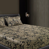 GLOBAL LIVING SG BLACK  FLORAL DOUBLE BEDSHEET
