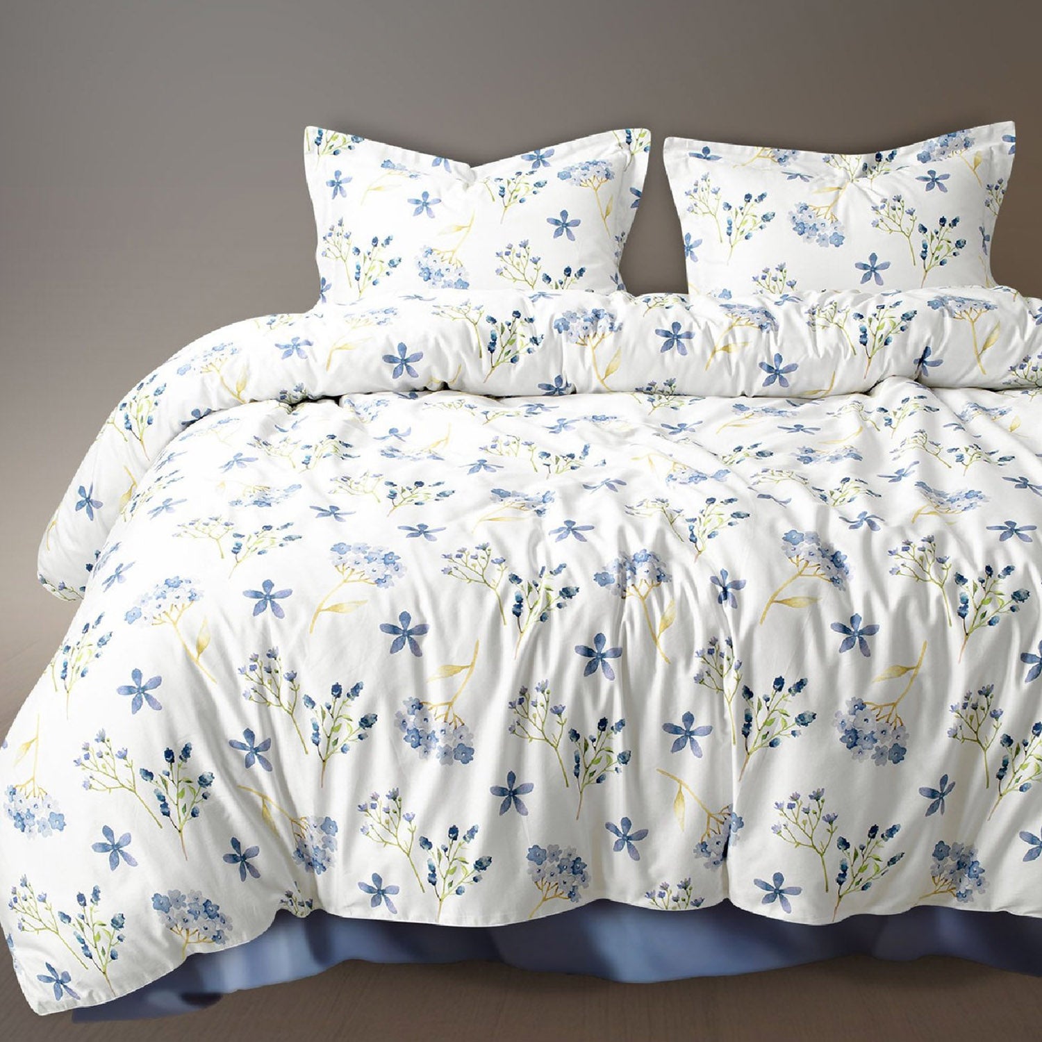 GLOBAL LIVING SG WHITE FLORAL DOUBLE BEDSHEET