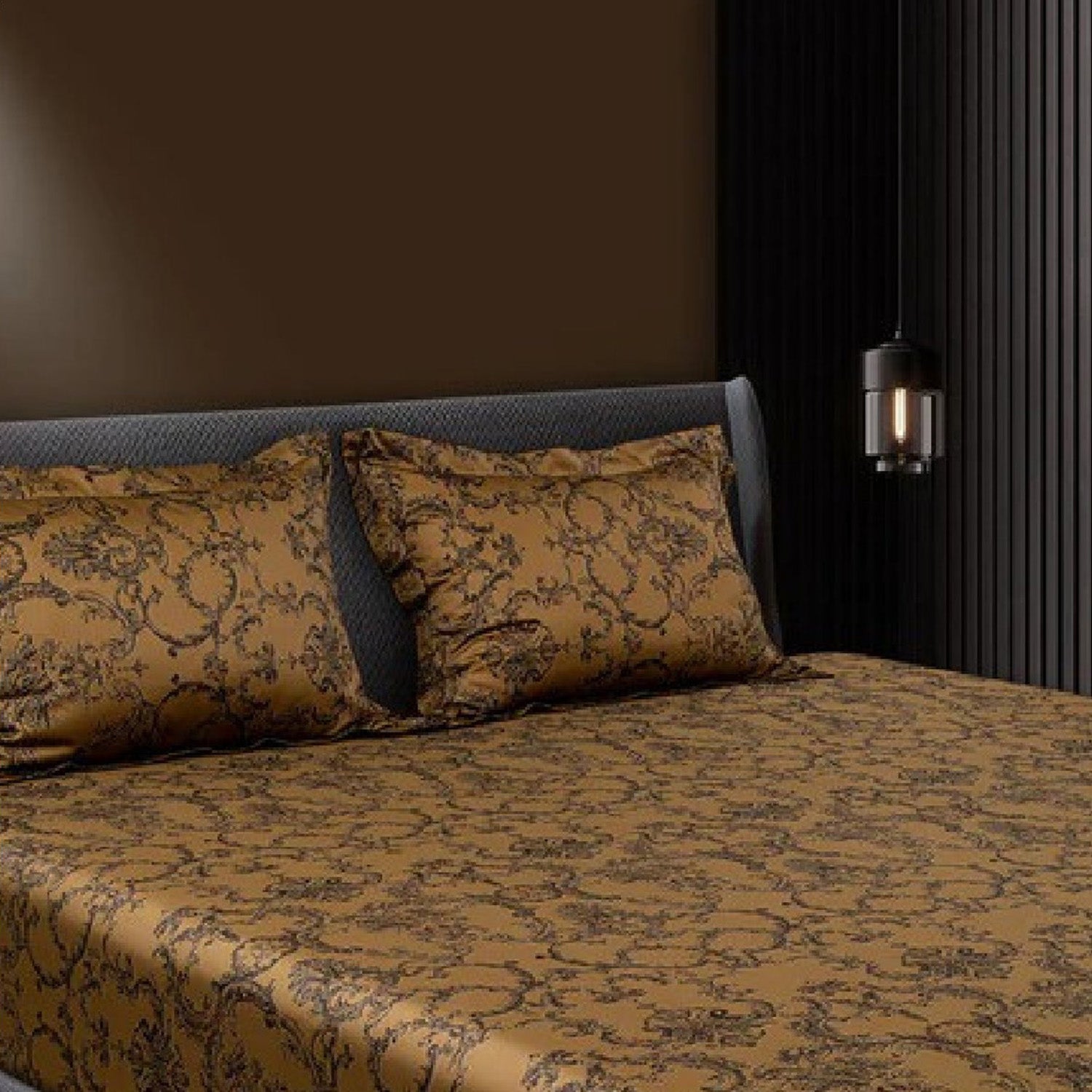 GLOBAL LIVING SG GOLD MODERN DOUBLE BEDSHEET