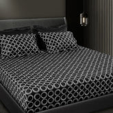 GLOBAL LIVING SG BLACK MODERN DOUBLE BEDSHEET
