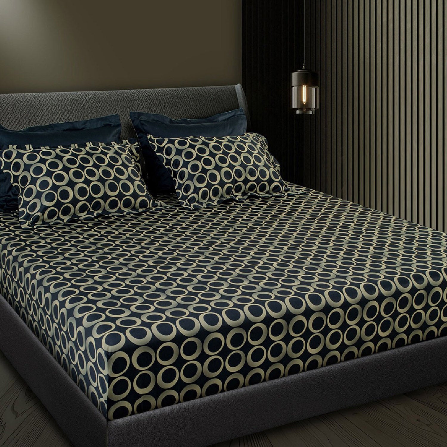 GLOBAL LIVING SG LIGHT BLACK MODERN DOUBLE BEDSHEET