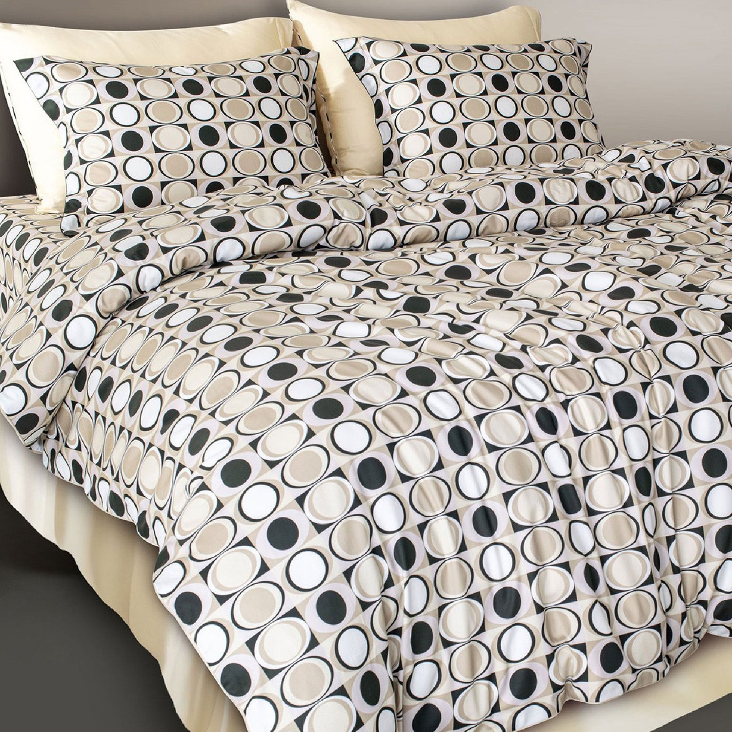GLOBAL LIVING SG BEIGE MODERN DOUBLE BEDSHEET