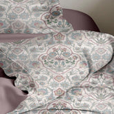 GLOBAL LIVING SG GREY FLORAL DOUBLE BEDSHEET